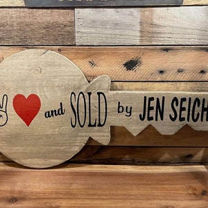 Custom SOLD sign for Real Estate Agents - Handmade and Customized