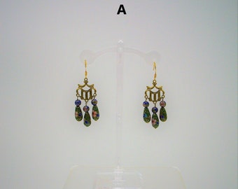 Handmade Fancy Cloisonné Earrings -CEr01
