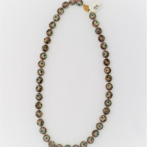 Vintage Cloisonné knotted Necklace NCL01 image 2