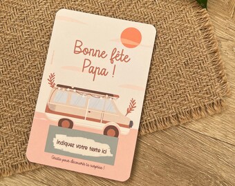 Personalized Father's Day scratch-off gift card - Happy Father's Day - gift voucher, card to offer