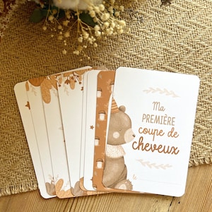 Kit cartes étapes bébé personnalisables et mes premières fois - première année animaux mignons, mois anniversaire