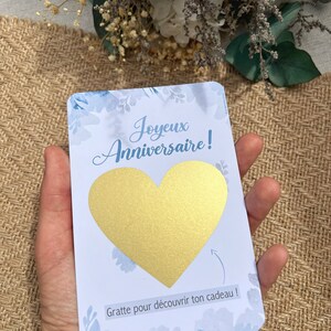 Carte cadeau à gratter personnalisée - joyeux anniversaire - bon cadeau, carte à offrir image 7