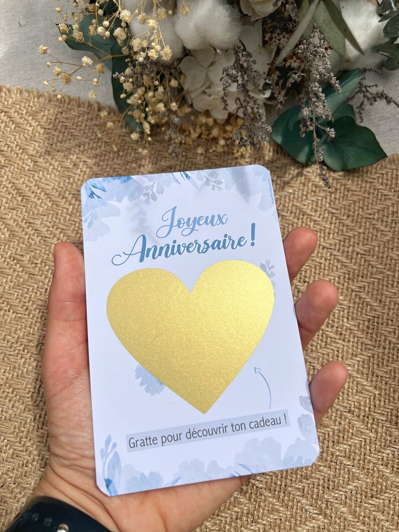Carte cadeau à gratter personnalisée - joyeux anniversaire - bon cadeau, carte à offrir image 7