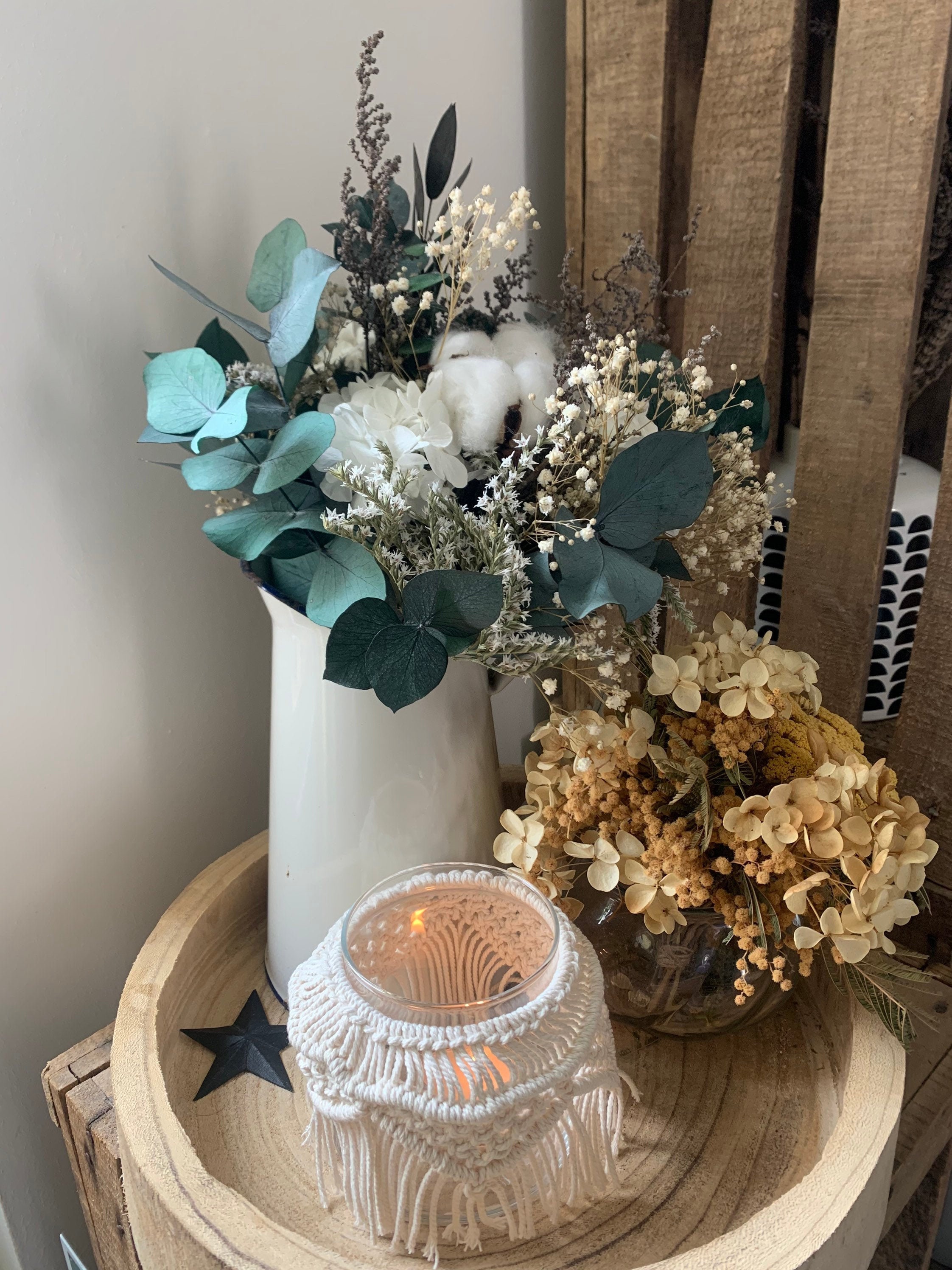 Photophore Macramé/Vase Bohème