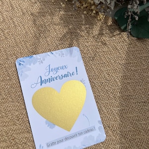 Carte cadeau à gratter personnalisée - joyeux anniversaire - bon cadeau, carte à offrir image 4