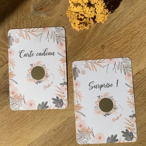 Customizable scratch card original announcement - pregnancy, marriage. Birthday gift Sans enveloppe