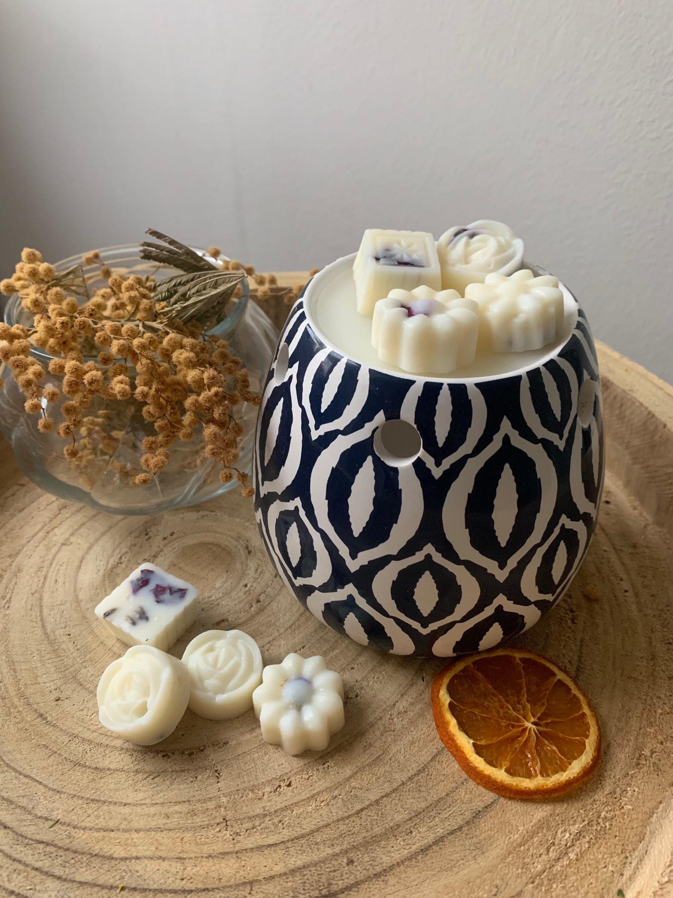 Fondant Parfumé à La Cire de Soja et Fleurs Séchées Pour Brûle Parfum - Fait Main Idée Cadeau Candle