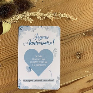 Carte cadeau à gratter personnalisée - joyeux anniversaire - bon cadeau, carte à offrir image 5