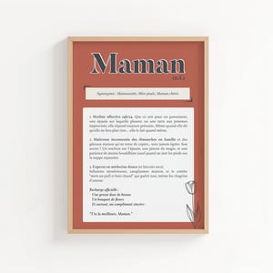 Affiche Maman Humoristique – Fête des Mères – Style Terracotta – Cadeau drôle et tendre à imprimer ou version papier