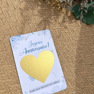 Carte cadeau à gratter personnalisée - joyeux anniversaire - bon cadeau, carte à offrir image 10