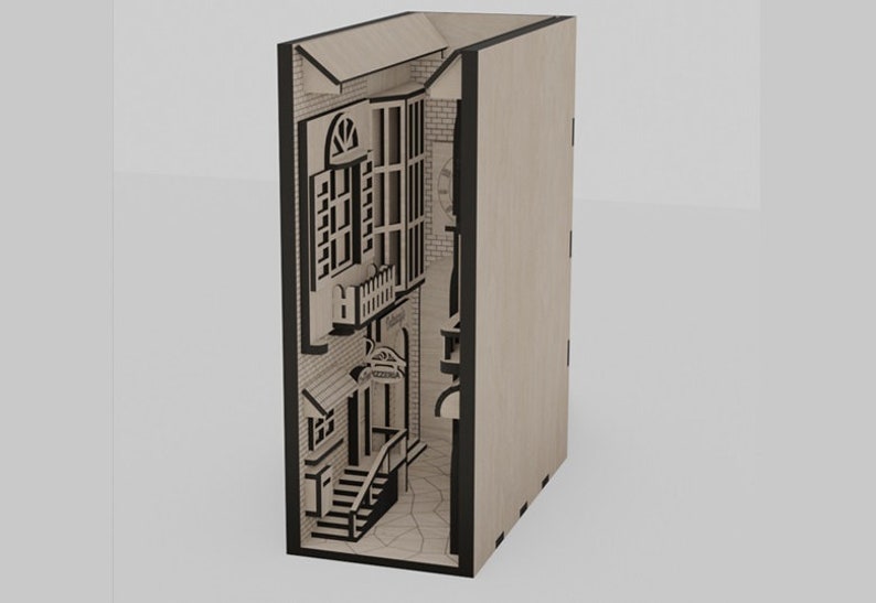 Mega Pack Book Nook SVG 4 Files for Laser Cut Shelf Laser File Etsy