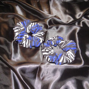 Blue African Print Scrunchie