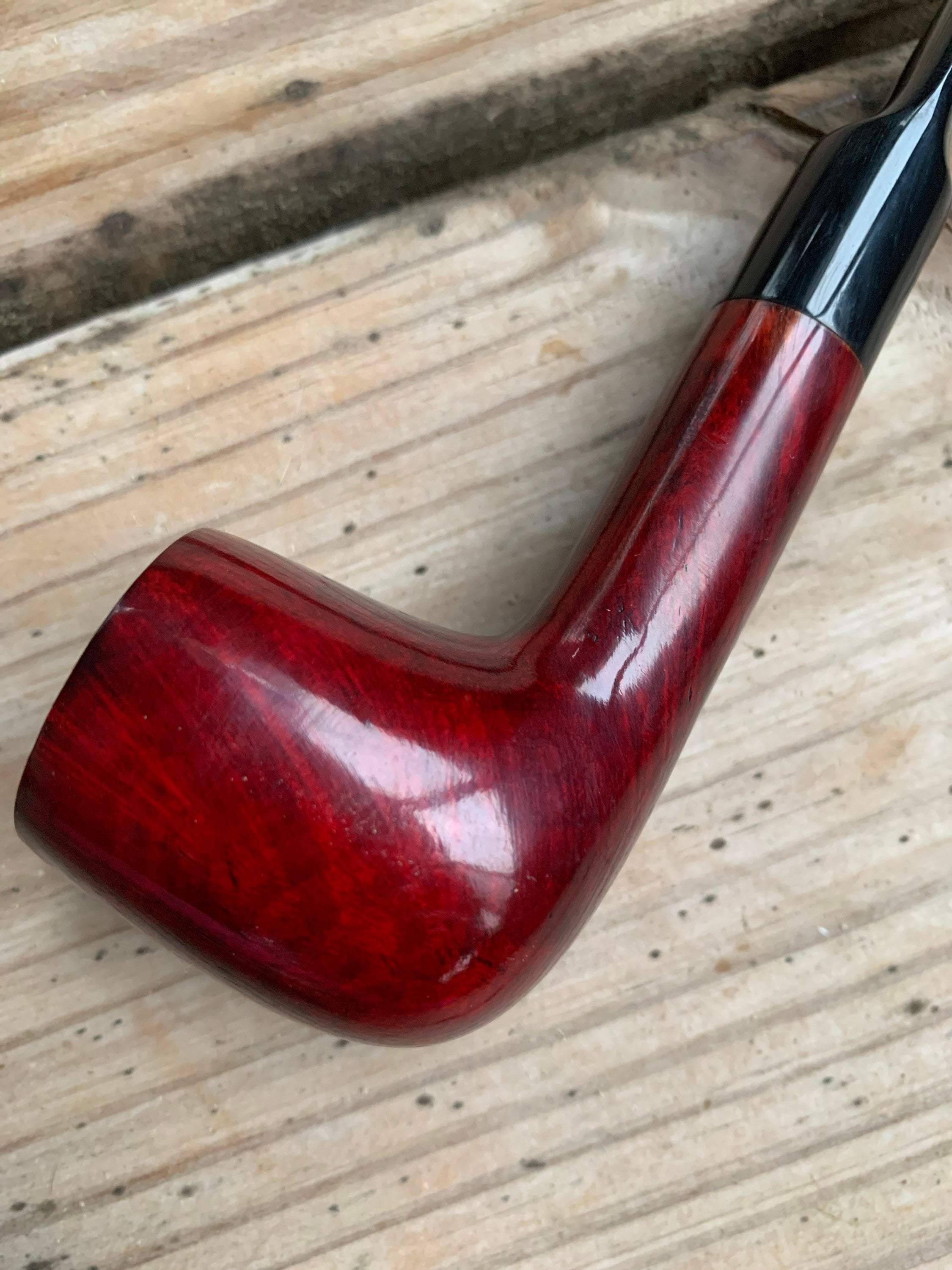 Smooth Briar Pipe. Briar Tobacco Pipe with Straight Stem Etsy