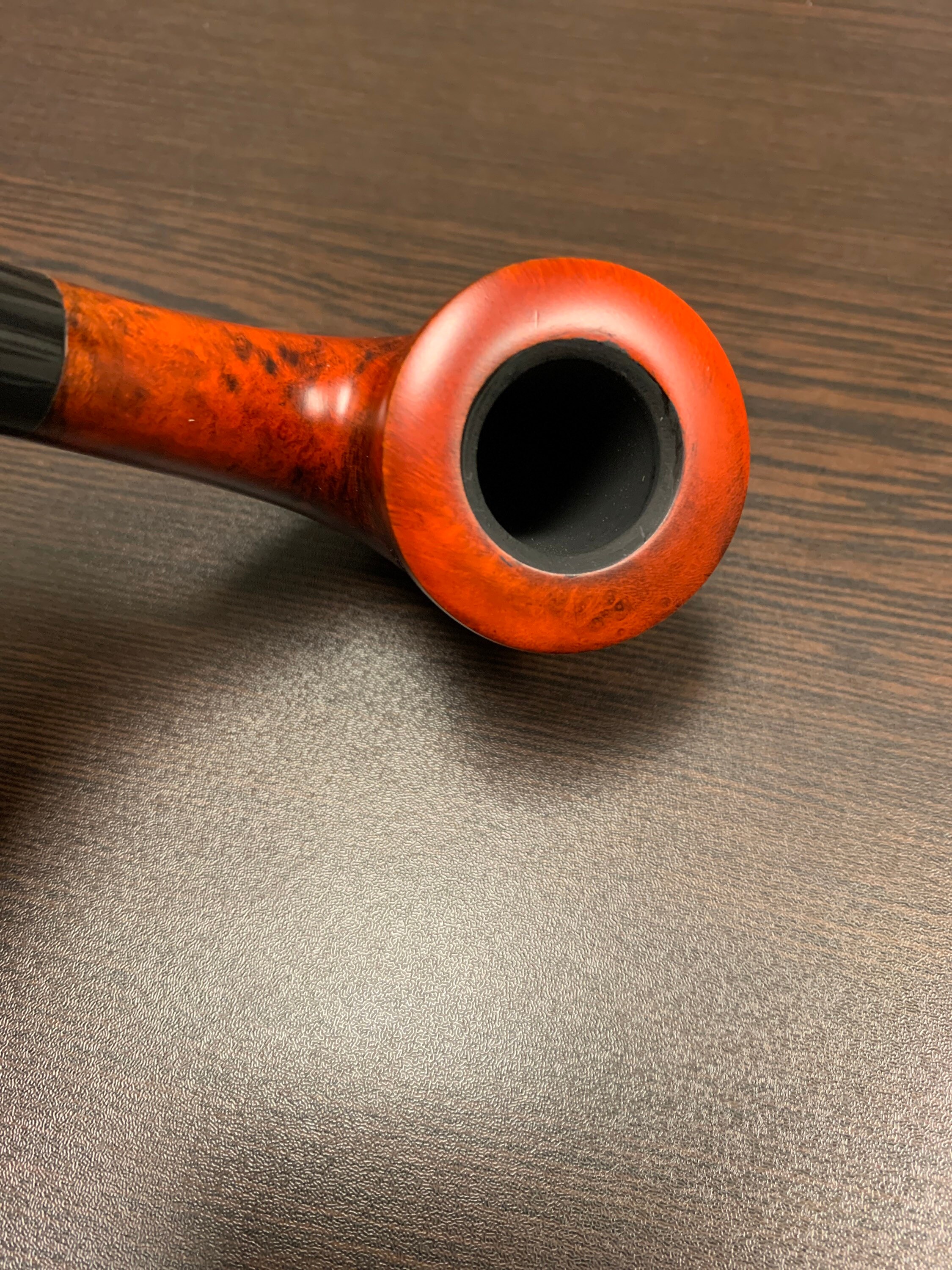 Smooth Briar Pipe. Polished Pipe Bowl Black Saddle Acrylic Etsy