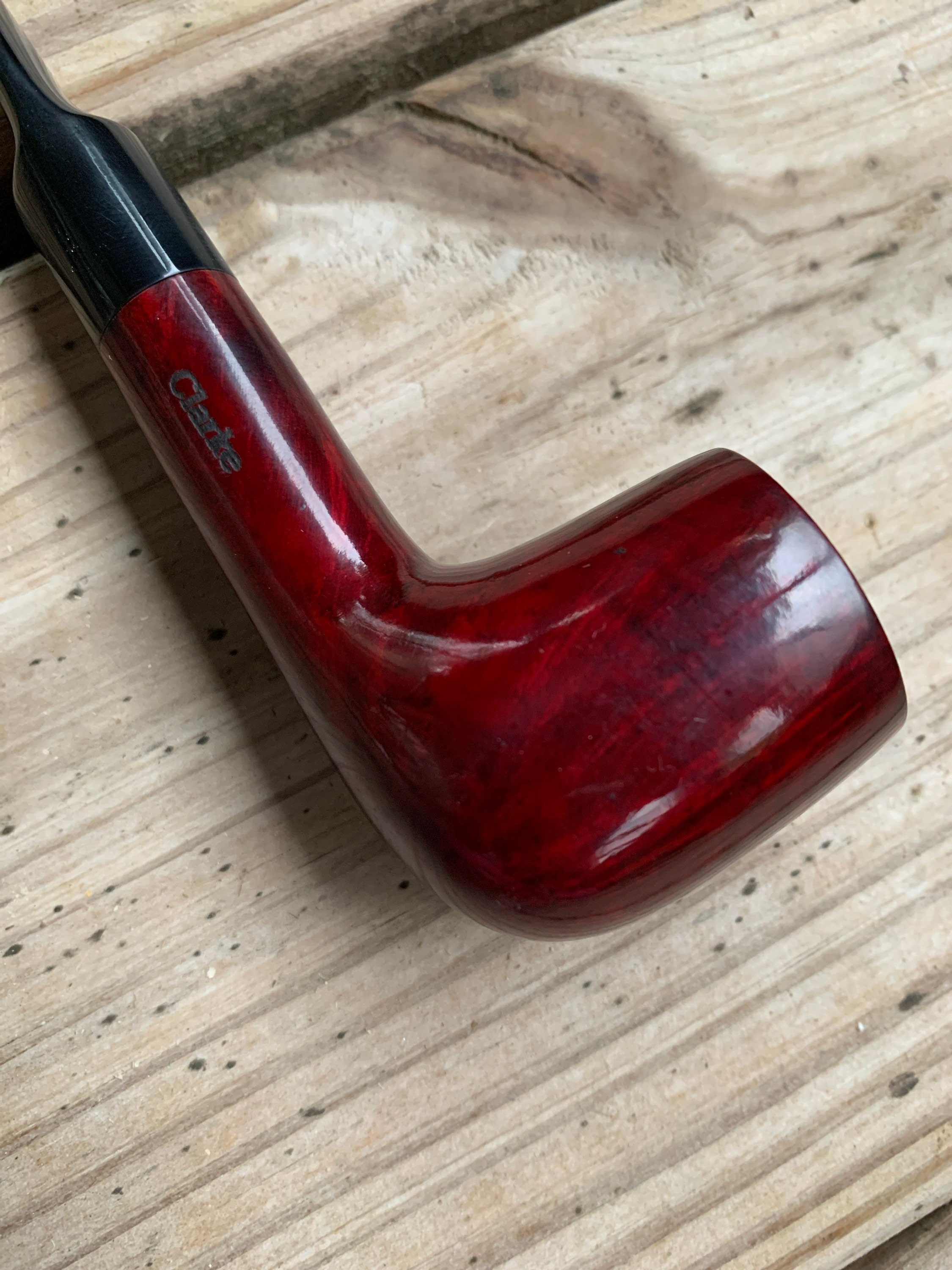 Smooth Briar Pipe. Briar Tobacco Pipe with Straight Stem Etsy