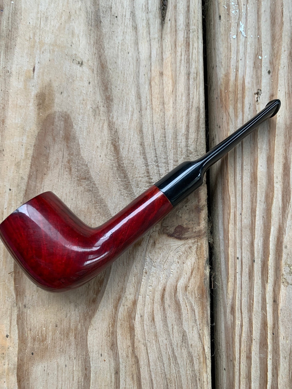 Smooth Briar Pipe. Briar Tobacco Pipe with Straight Stem Etsy