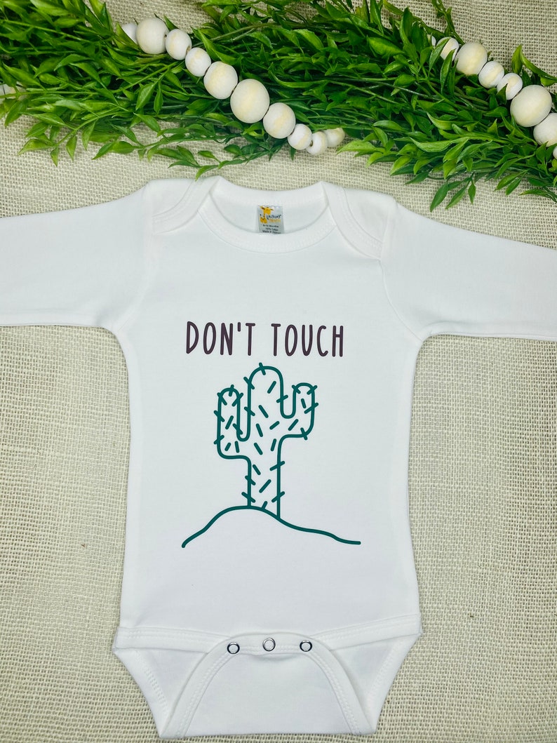 Baby Onesie Quarantine Baby Onesie Funny Baby Onesie Custom Baby bodysuit Don/'t Touch Cactus Onesie