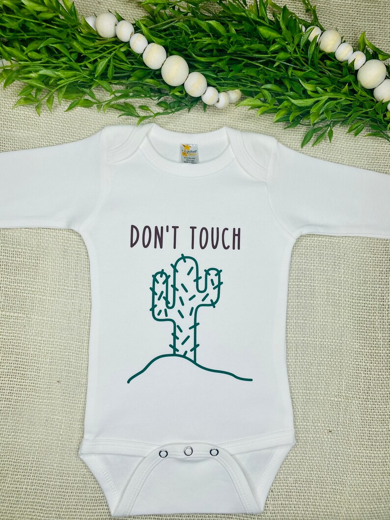 Baby Onesie Quarantine Baby Onesie Funny Baby Onesie Custom Baby bodysuit Don/'t Touch Cactus Onesie