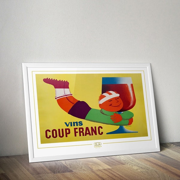 Affiche vin COUP FRANC - pub vintage - pub retro