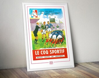 Poster Le coq sportif I Vintage rugby advertising