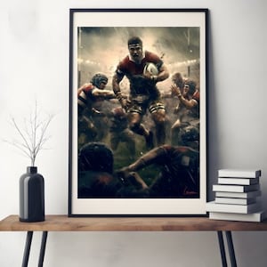 Percussion poster I Rugby poster I Playing rugby I retro rugby