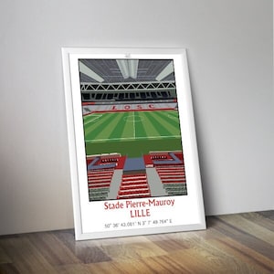 LILLE stadium poster I Football stadium I LOSC
