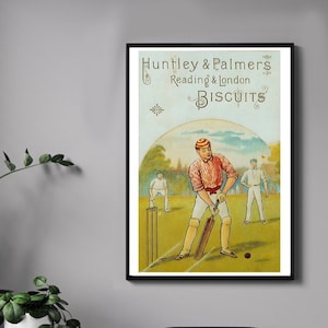 Cartel de cricket vintage I Cartel publicitario retro pub vintage