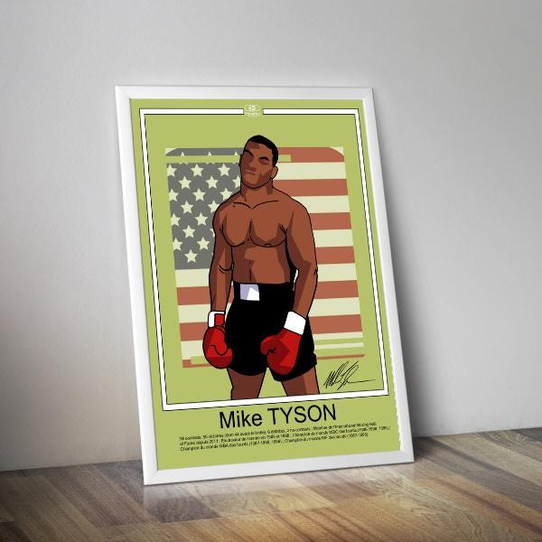 Mike Tyson - Autographe original de Mike Tyson sur photo