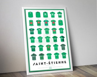 Saint Etienne jersey I football poster I Go green I Football