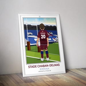 Customizable children's rugby poster Chaban Delmas UBB stadium