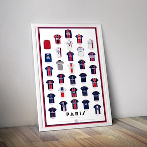 Voetbalshirts Parijs 2024 2025 I Poster voetbalshirt