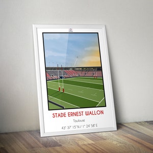 Affiche rugby stade Ernest Wallon II I Toulouse I Capitol I top 14