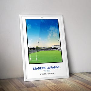 Cartel del estadio Rabine de Vannes - Cartel de rugby del Vannes Rugby Club