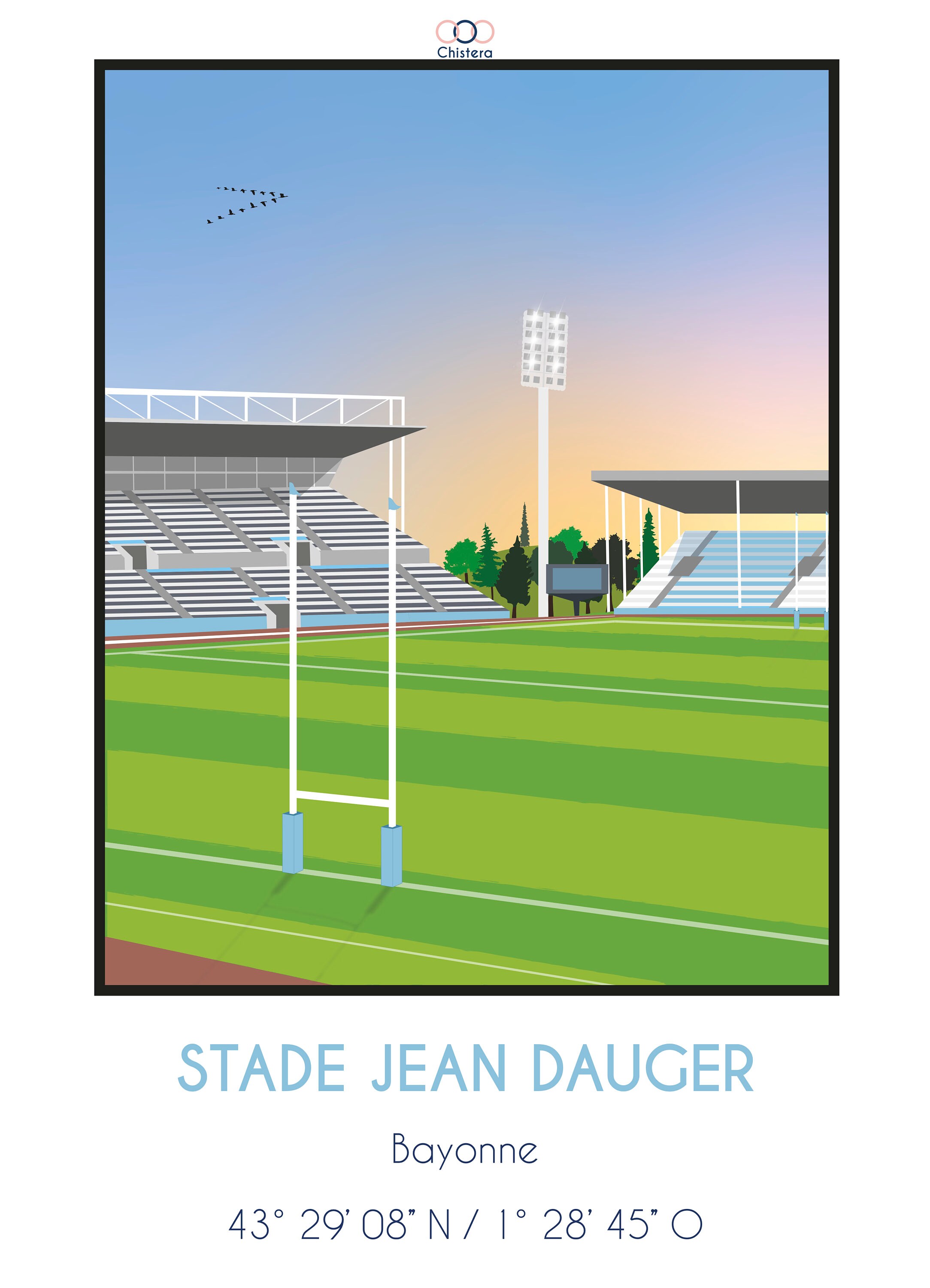 Affiche Rugby Stade Jean Dauger - Bayonne