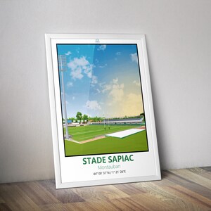 SAPIAC rugby stadium poster I Montauban stadium I Rugby poster