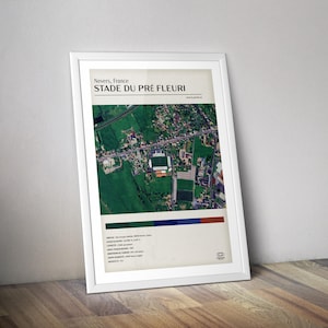 Nevers rugby stadium poster I Meadow flower stadium I Rugby poster