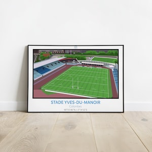Yves du Manoir Colombes Stadionplakat I Racing 92 I Rugby-Plakat