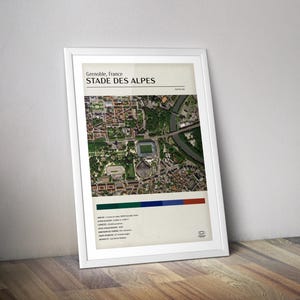 Grenoble rugby stadium poster I Alpes stadium poster
