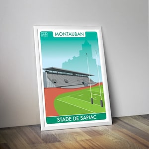 SAPIAC stadium poster I Rugby poster I ProD2 I Top 14 I rugby stadium
