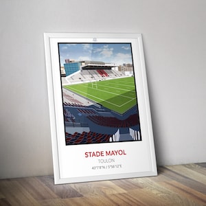 Poster for the Jean Bouin rugby stadium in Paris - Stade Français in Paris