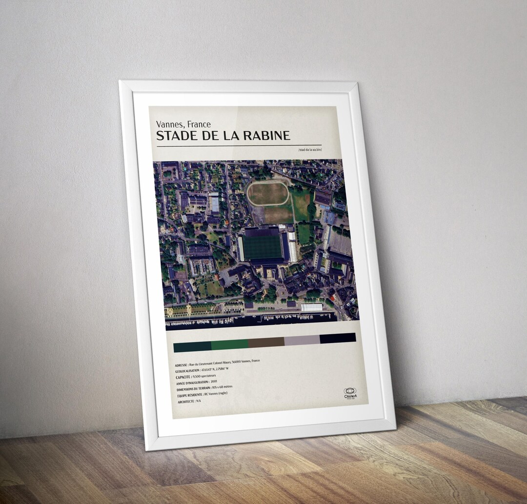 Rabine I Stadium Poster Vannes Rugby Poster - Etsy, image size:1080x1033