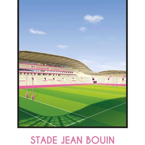 Poster rugby stadium Jean Bouin® Paris I pink I Pink I rugby Paris image 4