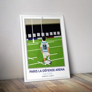 Customizable children's rugby poster Paris La Défense Arena Nanterre