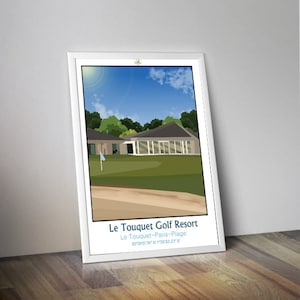 Le Touquet golf poster I Golf resort I Golf Paris beach