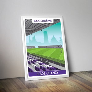 Angouleme rugby stadium poster - Chanzy Stadium