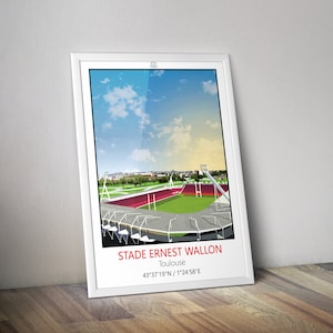 Ernest WALLON stadium poster I top 14 rugby poster I Rugby poster I rugby stadium