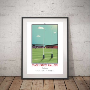 Affiche rugby stade Ernest Wallon Toulouse - Affiche chistera - Top 14