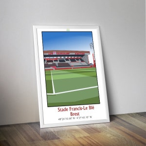 Cartel del estadio de BREST - Estadio de fútbol Francis le Blé - Brest