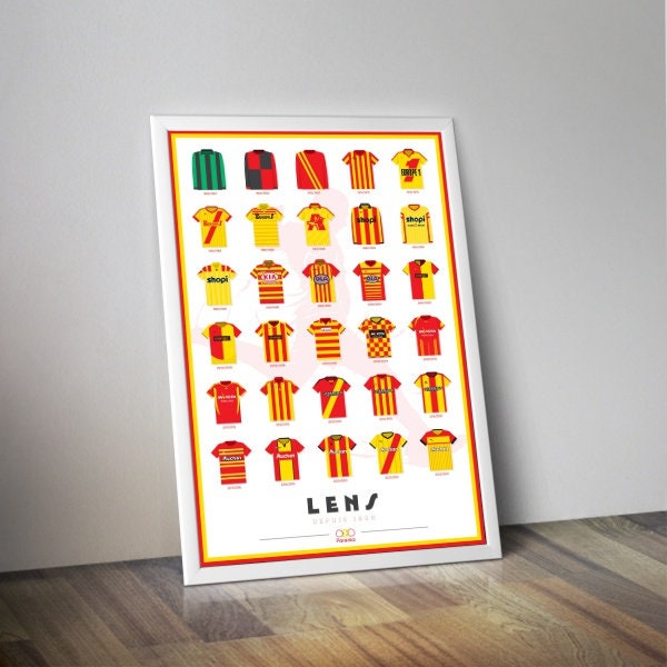 Affiche maillots de Lens I maillot football