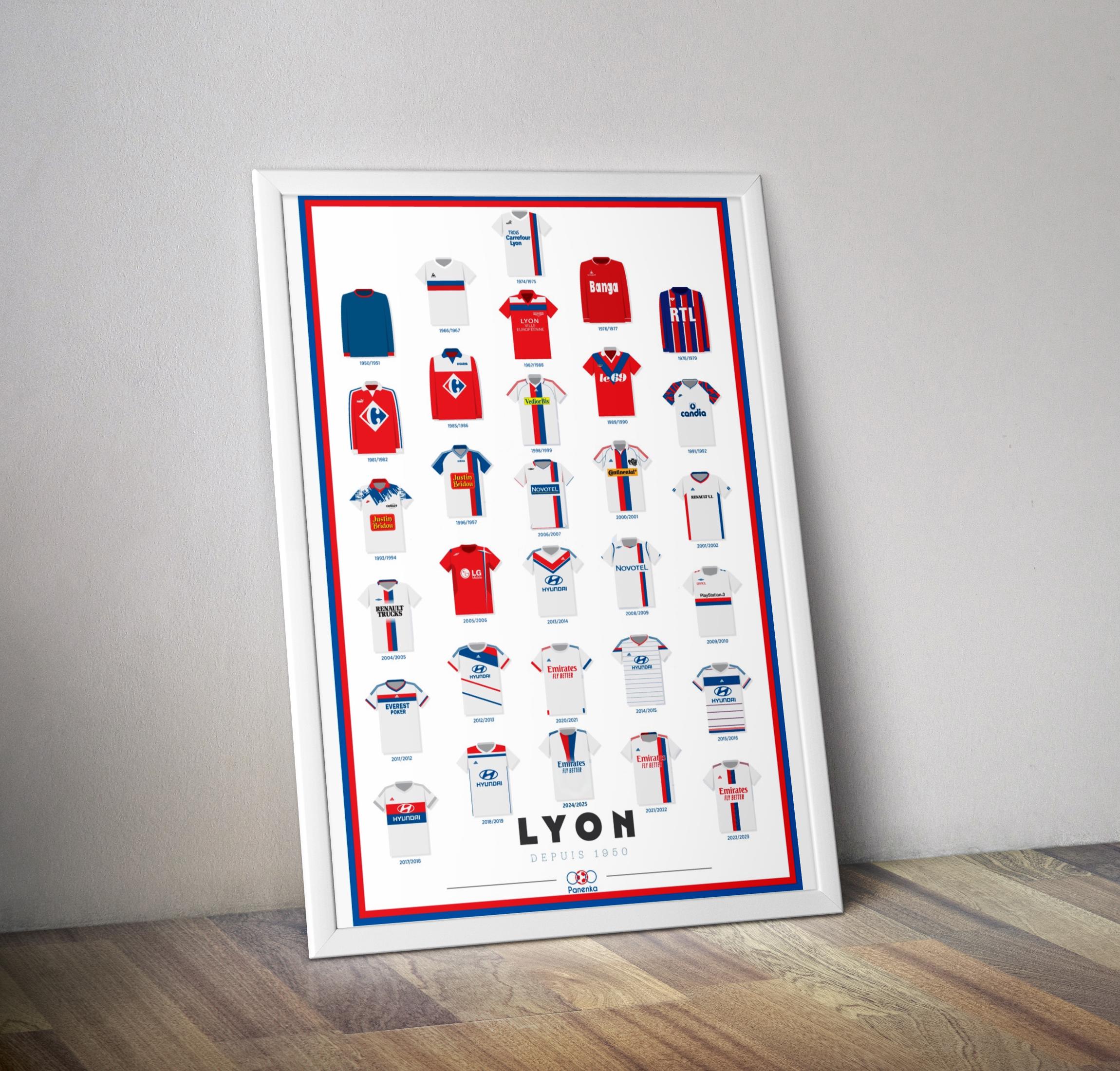Poster Onze Mondial Lyon - Olympique Lyonnais Saison 1989/1990